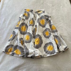 Vintage Handmade Yellow White Bursts A-Line Skirt